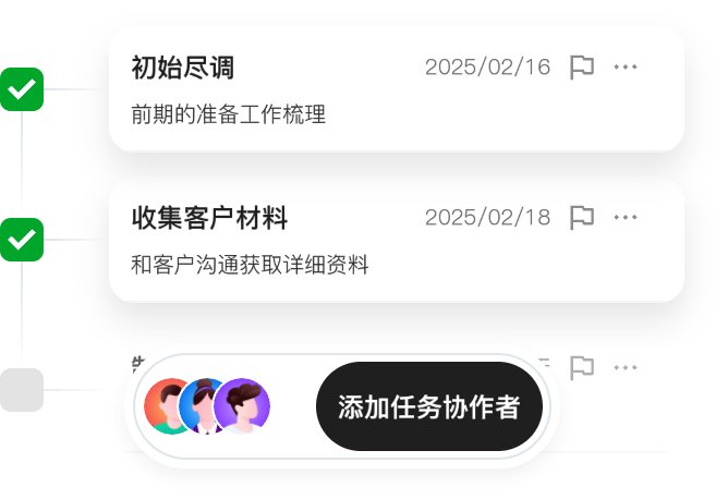 日程事项进度实时追踪